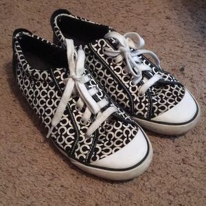 Coach shoes. Size 9. Black and white.
